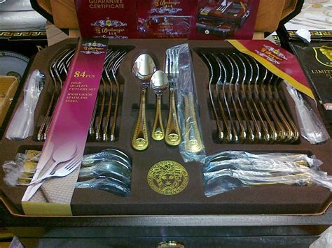 versace 72 piece cutlery set ebay|versace dinner set price.